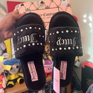 Juicy Couture Velvet Slippers